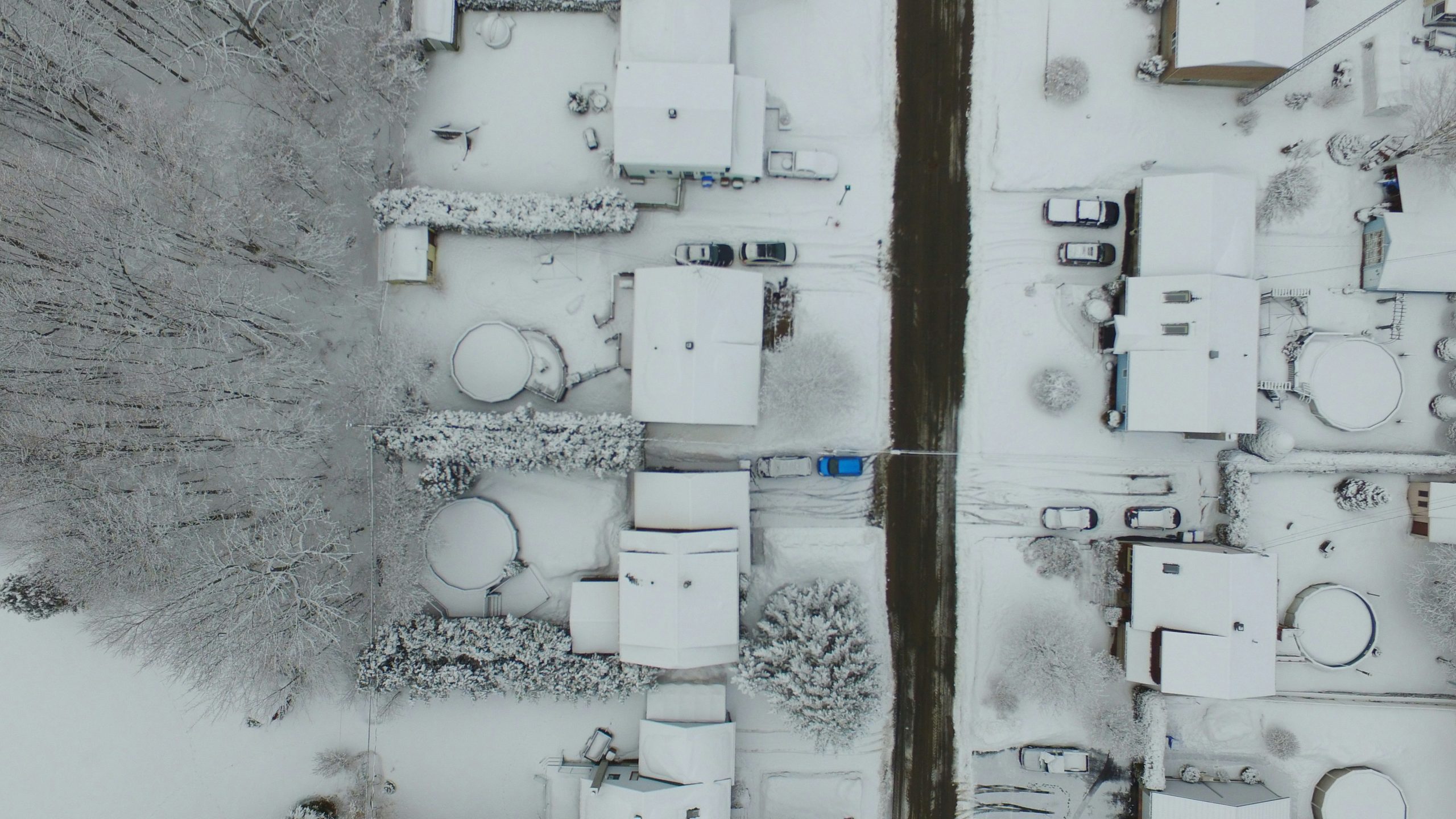 online home value drone neighbourhood view stock
